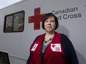 Jennifer Schoenberger volunteered at the Northlands Expo Centre during the Fort McMurray evacuation in May of 2016.