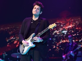 John Mayer, an American singer-songwriter and guitarist in concert at Rogers Place in Edmonton Monday, April 17, 2017.