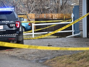 Police investigating on the scene of a suspicious death at 10682 61 Ave. in Edmonton on April 30, 2017.