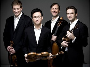 The New Orford String Quartet: Jonathan Crow, left, Andrew Wan, Brian Manker and Eric Nowlin