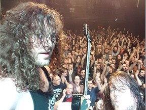 On tour in 2017, a shot of the crowd at a Striker show in France.