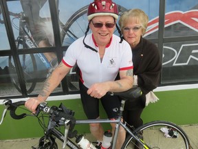 Former Canadian soldier Art Brochu, with his wife Beth in support, plans to cycle 5,300 km throughout Alberta beginning  May 1 to raise funds for the Children's Wish Foundation. During his 25-year military career, Brochu often served abroad,  saw children in dire circumstances and vowed one day he would devote tine to helping youngsters.