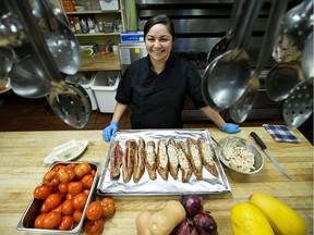 Chef Tiffany Sorensen makes meals for young people at Youth Empowerment and Support Services (YESS).