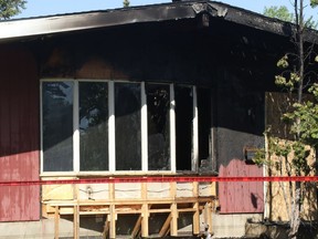 A home on 91 Avenue and 99 Street was one of two residences to burn early Sunday morning in Grande Prairie, pictured here on Sunday May 28, 2017.