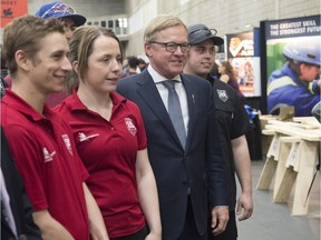 Alberta Education Minister David Eggen announced renewed funding for dual-credit programs in Alberta at the 2017 Skills Canada Competition at the Edmonton Expo Centre on May 10, 2017.