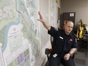 Christopher Graham, Assistant Deputy Chief for Emergency Management at the Regional Municipality of Wood Buffalo, speaks about last year's mass evacuation as wildfires devastated the northern Alberta city during an interview in Fort McMurray on Monday, April 3, 2017.