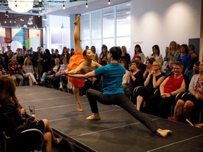 Dancers with Citie Ballet perform during Art and Sole at the TransAlta Arts Barns in Edmonton on Thursday, May 18, 2017.