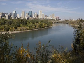 The North Saskatchewan River in Edmonton, Alta., on Monday, Sept. 22, 2014.