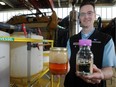 NAIT Alternative energy technologies instructor Doug McFarlane is making bio diesel (r) from cooking oil (l). File photo.
