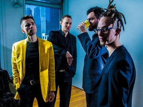 Edmonton-born jazz pianist John Stetch (in the yellow jacket) leads his first quartet tour of Canada in some 20 years with versatile new band Vulneraville.