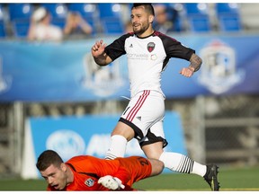 FC Edmonton  Ottawa Fury FC iduring the Canadian Championship quarterfinal game on Wednesday May 10, 2017, in Edmonton.