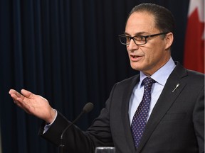 Alberta Finance Minister Joe Ceci said Wednesday, May 17, 2017, that future carbon tax rebates will be based on 2016 income.