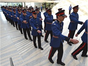 It's graduation day for EPS Recruit Training Class 137 as they were sworn in in front of family and friends at City Hall in Edmonton, May 19, 2017.