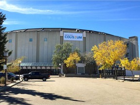 Why not leave a large section of rugged outer wall, or perhaps some reconfigured steel beams from the ceiling, as a monument to the arena's glorious past?