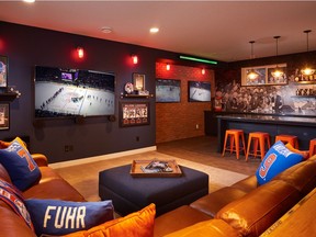The Coventry Fan Cave in Newcastle features a retro theme, paying homage to the Edmonton Oilers dynasty of the 1980s.