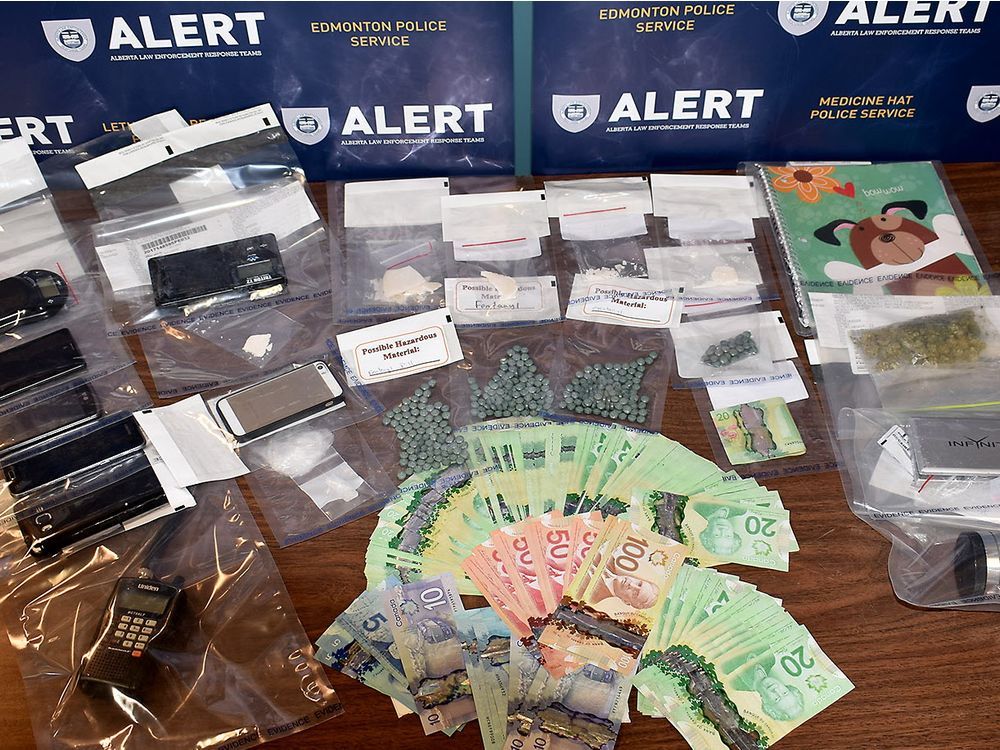 Grande Prairie drug bust scoops up stash of fentanyl, meth, cocaine and