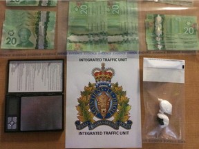 Wabasca RCMP made a drug bust after pulling over a Jeep. They seized nearly $900 in cash, items linked to drug trafficking and just under one ounce of Cocaine.