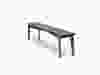 The Victoria, a bench designed to complement Oliver Apt.'s Central dining table, was named after the benches that line Edmonton's Victoria promenade. Supplied