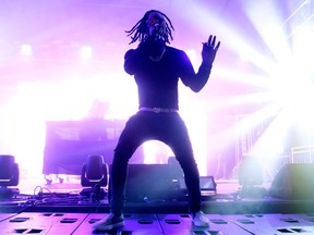 Rapper Off Set of the Migos performs at the Boom Boom Tent during the Kick-Off party for the 2017 Hangout Music Festival on May 18, 2017 in Gulf Shores, Alabama.