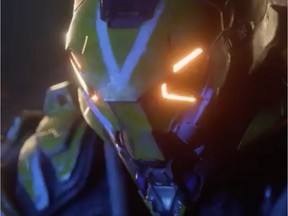 A screenshot from a trailer for Anthem, the latest game from Edmonton studio BioWare