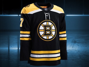 Boston Bruins home jersey design by Adidas for the 2017-18 NHL season.