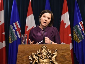 Alberta minister responsible of the climate change, Shannon Phillips responds to the federal governments plan to phase out coal-fired power plants in Edmonton, Monday, November 21, 2016. File photo.