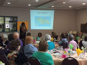 Coleen Neita, Jamaica's honorary consul in Edmonton, gives a presentation at the Jewish Senior Citizen's Centre on Thursday, June 8, 2017.