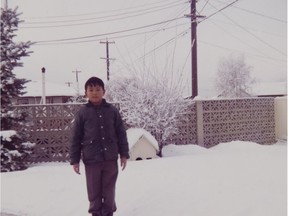 David Tam, outside his family's bungalow in Terrace Heights. "When the first snow came, I thought, 'Wow, this is so much fun!"