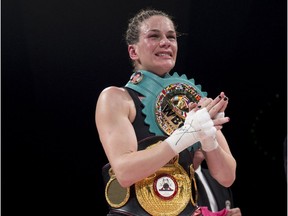 Jelena Mrdjenovich, of Edmonton, won a unanimous decision over Edith Soledad Matthysse of Argentina  at the Retribution fight card at the Shaw Conference Centre in Edmonton on March 10, 2016.