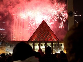 The usual City of Edmonton fireworks have been relocated to the Alberta legislature grounds this year.