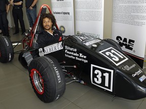 Christophe Duchesne, pictured on June 15, 2017, was one of the designers on the University of Alberta Formula SAE Race Team who are are competing against student teams from 80 universities around the world at the Formula SAE Lincoln competition.