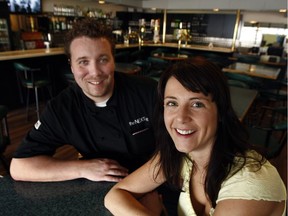 Saylish Haas (right) and chef Nathan NcLaughlin are co-owners of The Next Act, MEAT and a new restaurant, Pip.
