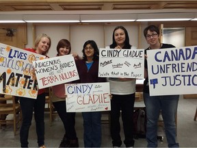 A picture taken from the Facebook page, Justice for Cindy Gladue, which is organizing protests across Canada on Thursday, April 2.