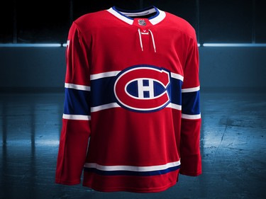 Montreal Canadiens home jersey design by Adidas for the 2017-18 NHL season.