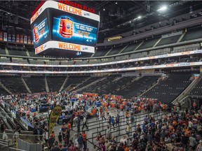 The Edmonton Oilers and Edmonton Oil Kings had a  locker room sale on the floor of Rogers Place to  sell game-worn merchandise and see the new Jersey from Adidas on June 24, 2017.
