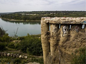 The "End of the World" site is seen near Saskatchewan Drive in Edmonton, Alta. on Wednesday, Aug. 26, 2015.