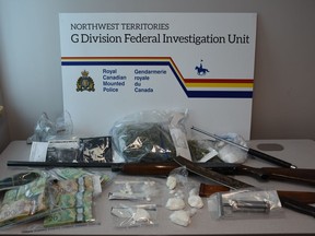 Six people arrested in Yellowknife on Wednesday, May 31, 2017, were charged with possession of cocaine for the purpose of trafficking, careless storage of a firearm and possession of the proceeds of crime exceeding $5,000. About 170 grams of cocaine, 445 grams of marijuana, $20,000 cash, and a shotgun were among the items seized.