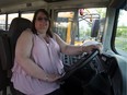 Suzanne Pritchard, union member and bus driver for First Student, spoke at the committee meeting on Thursday June 8, 2017, about school bus parking on residential streets in Edmonton.