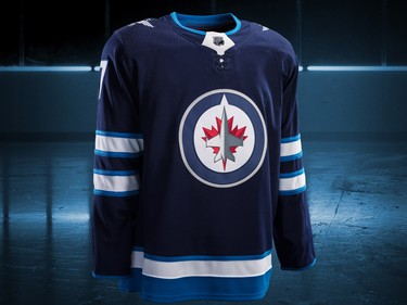 Winnipeg Jets home jersey design by Adidas for the 2017-18 NHL season.