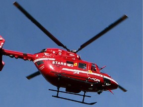 STARS Air Ambulance transported a critically injured woman to hospital from a head-on highway collision in northern Alberta on July 29, 2018.