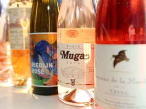 A selection of rosé wine at Color de Vino, 9606 82 Ave.