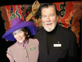 Sandy Mactaggart and wife Cecile Mactaggart announce their donation of more than 700 pieces of ancient and modern Asian art and textiles to the University of Alberta in this 2005 photo.