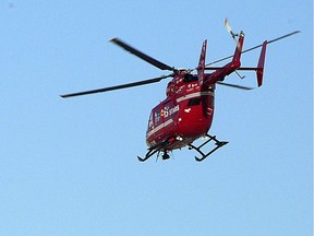 STARS air ambulance responded to a Sunday night crash near Sylvan Lake in which two men and a child died; a surviving child was transported by STARS to hospital in Edmonton.