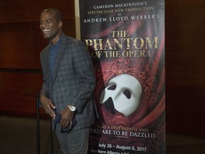Derrick Davis cast as the Phantom,of Phantom of the Opera playing at the Jubilee Auditorium in Edmonton through August 6.  Photo by
Shaughn Butts, Postmedia