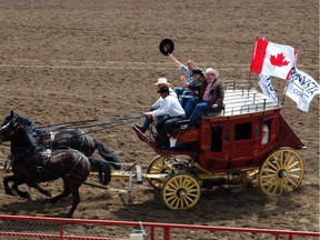 Brian Jean and Jason Kenney at the Ponoka Stampede on Friday, June 30, 2017.