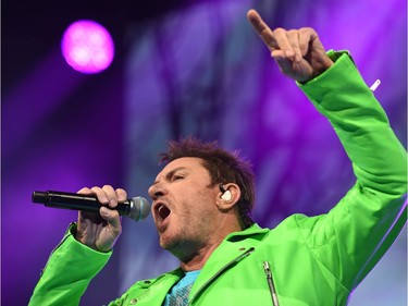 Lead singer Simon Le Bon of Duran Duran in concert at Rogers Place in Edmonton, July 10, 2017.