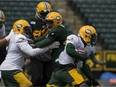 Edmonton Eskimo Travon Van (5), practices in preparation of Friday's game against the B.C. Lions on Tuesday July 25, 2017, in Edmonton.