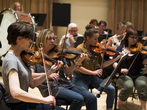 Adult musicians get to spend 5  days in Edmonton with members of the Edmonton Symphony Orchestra at the Rusty Musicians Summer Camp on the Winspear stage, taken on Friday July 28, 2017, in Edmonton.