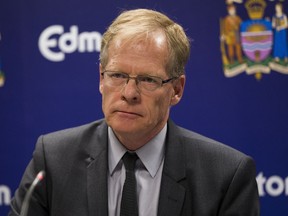 Rob Smyth, Deputy City Manager of Citizen Services, talks about former UFC fighter Tim Hague who died Sunday after going into critical condition following a Friday night. Taken on Monday June 19, 2017, in Edmonton. The Edmonton Combative Sports Commission, which regulates professional combative sporting events in the city, will be conducting a full investigation.