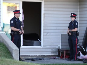 Edmonton police are investigating at a northeast apartment building in Edmonton's Beverly neighbourhood. David Bloom/Postmedia